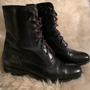 FRYE combat boots (newly re-soled & polished)